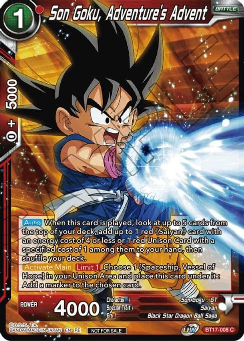 Son Goku, Adventure's Advent (Championship Selection Pack 2023 Vol.1)