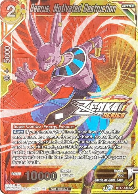 Beerus, Motivated Destruction (Event Pack 11)