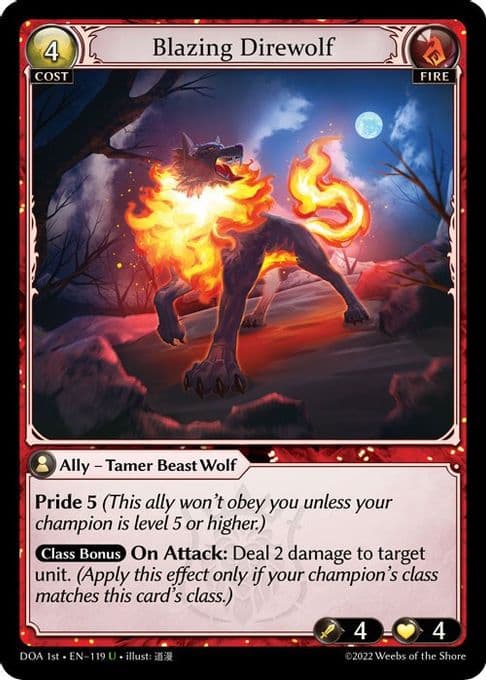 Blazing Direwolf