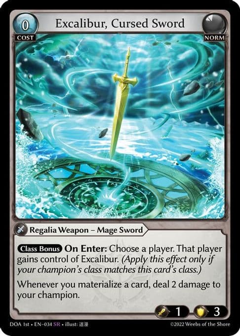 Excalibur, Cursed Sword