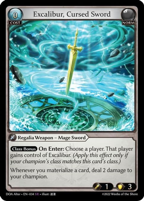 Excalibur, Cursed Sword