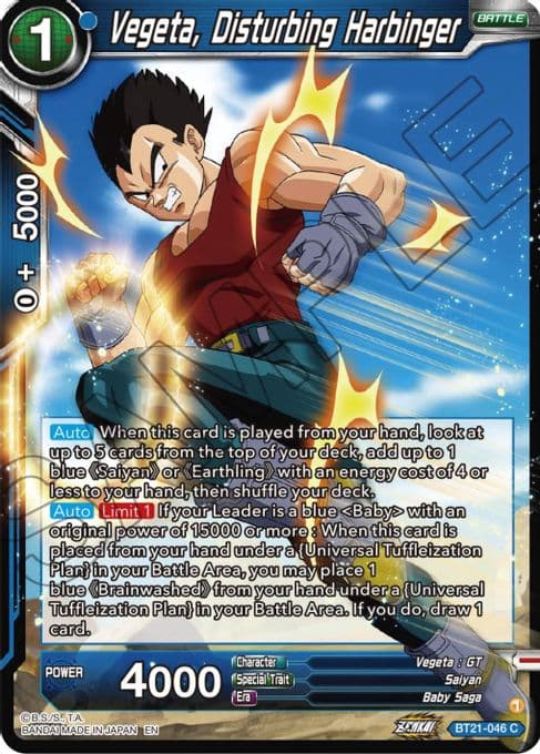 Vegeta, Disturbing Harbinger
