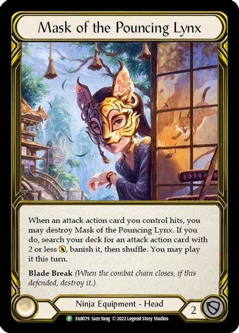 Mask of the Pouncing Lynx (Golden) - FAB079