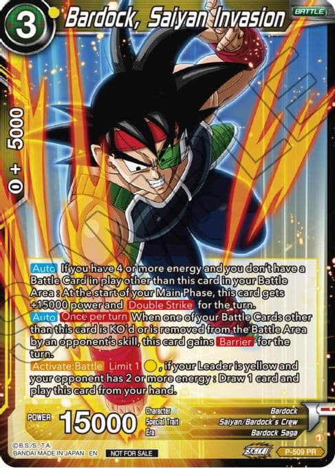 Bardock, Saiyan Invasion (Zenkai Series Tournament Pack Vol.4)