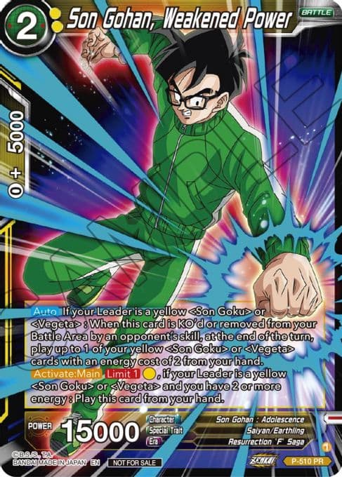 Son Gohan, Weakened Power (Zenkai Series Tournament Pack Vol.4)