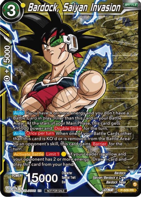 Bardock, Saiyan Invasion (Zenkai Series Tournament Pack Vol.4 Winner)