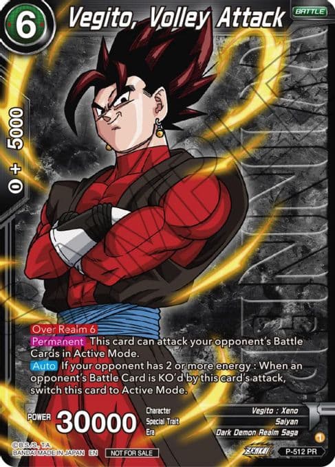 Vegito, Volley Attack (Zenkai Series Tournament Pack Vol.4 Winner)