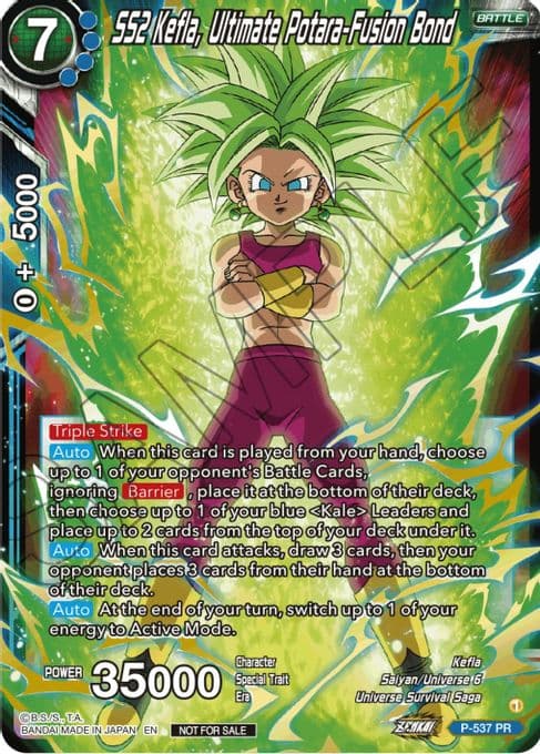 SS2 Kefla, Ultimate Potara-Fusion Bond (Championship Selection Pack 2023 Vol.2) (Gold-Stamped Silver Foil)