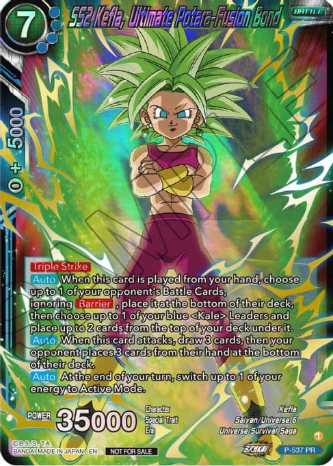 SS2 Kefla, Ultimate Potara-Fusion Bond (Championship Selection Pack 2023 Vol.2) (Gold-Stamped Shatterfoil)