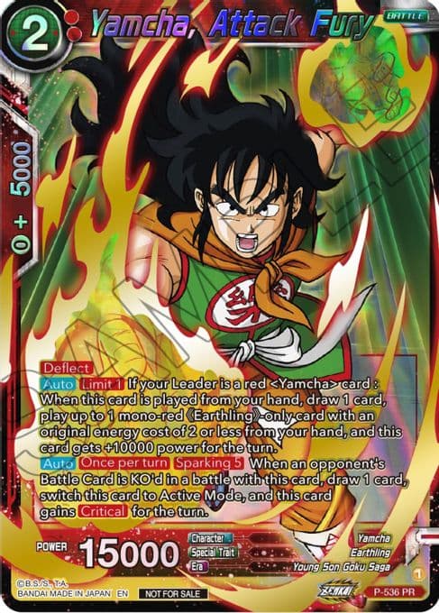 Yamcha, Attack Fury (Championship Selection Pack 2023 Vol.2) (Gold-Stamped Shatterfoil)