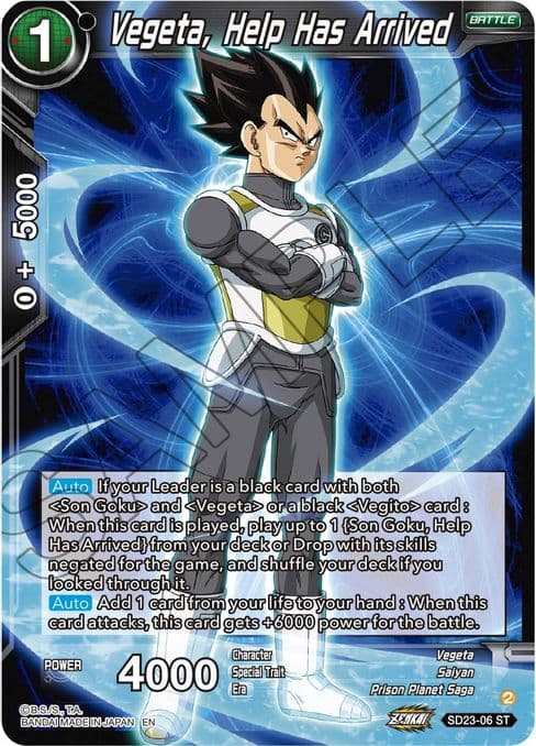 Vegeta, Help Has Arrived