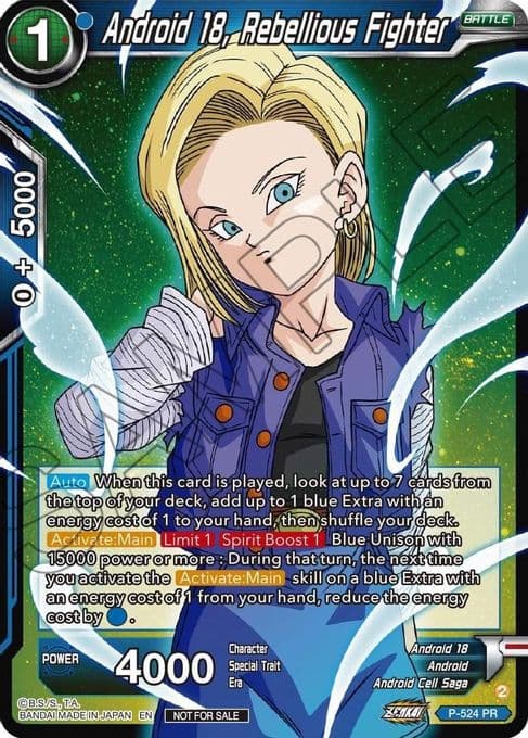 Android 18, Rebellious Fighter (Zenkai Series Tournament Pack Vol.5)