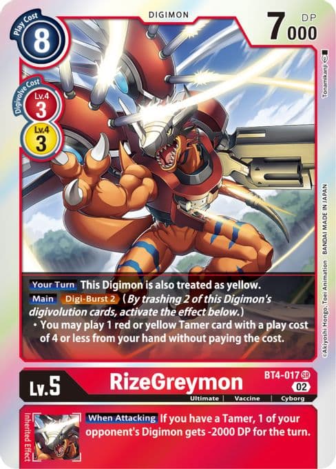 RizeGreymon - BT4-017 (Resurgence Booster Reprint)
