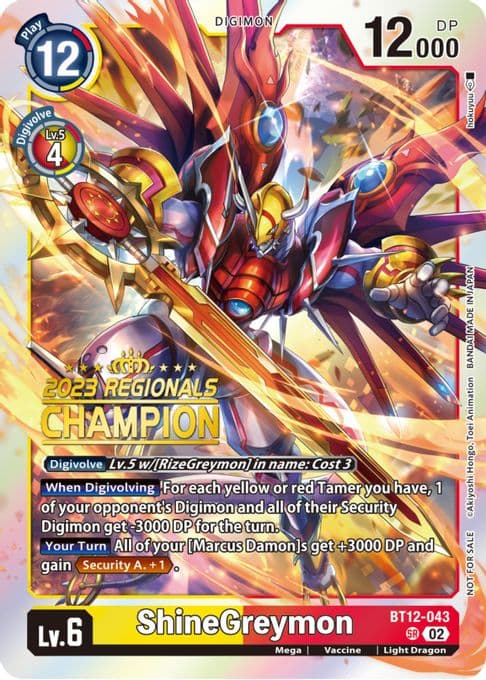 ShineGreymon (2023 Regionals Champion)
