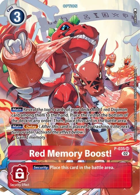 Red Memory Boost! - P-035 (Digimon Adventure Box 2)