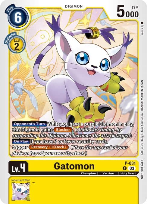 Gatomon - P-031 (Blast Ace Pre-Release)