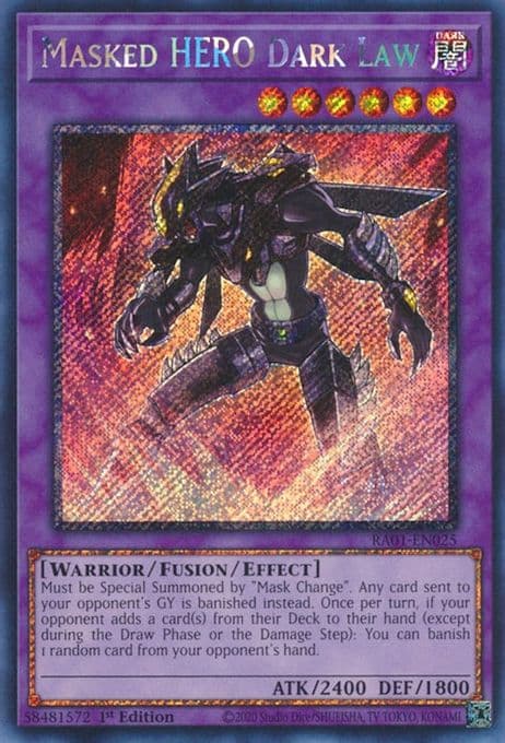 Masked HERO Dark Law (Platinum Secret Rare)