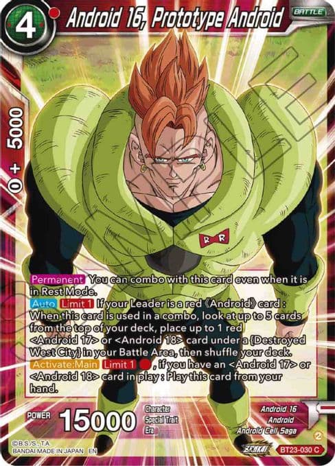 Android 16, Prototype Android