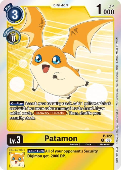 Patamon - P-122 (Tamer Party Pack -The Beginning- Ver. 2.0)