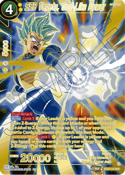 SSB Vegeta, God-Like Power (SPR)
