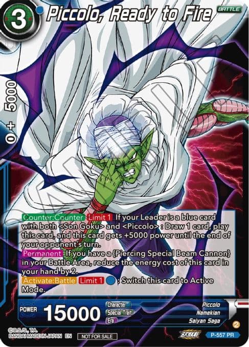 Piccolo, Ready to Fire (Zenkai Series Tournament Pack Vol.6)