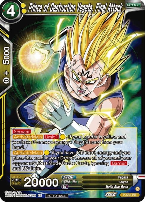 Prince of Destruction Vegeta, Final Attack (Zenkai Series Tournament Pack Vol.6)