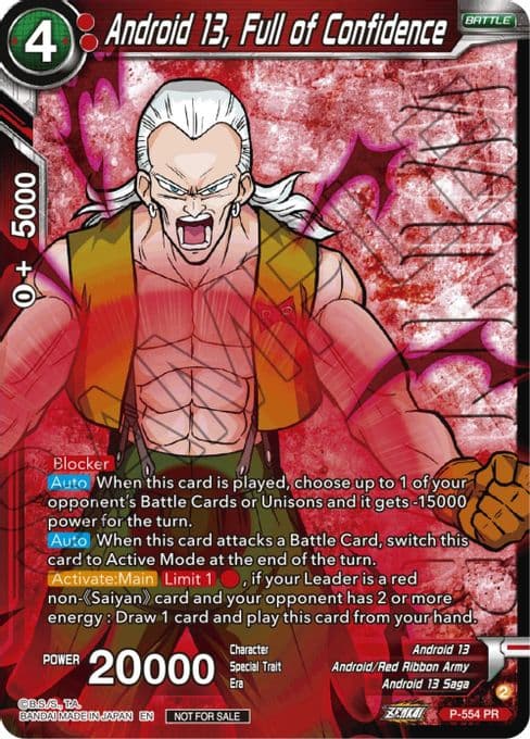 Android 13, Full of Confidence (Zenkai Series Tournament Pack Vol.6) (Winner)
