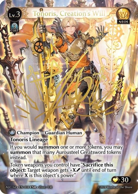 Tonoris, Creation's Will (CSR) (ALC1E)