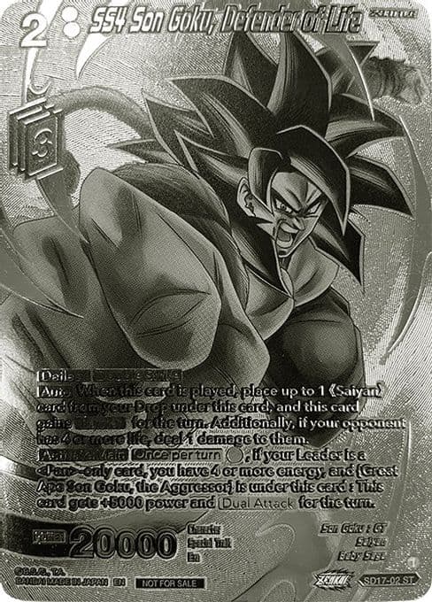 SS4 Son Goku, Defender of Life (2023 Offline Regionals Silver Print)
