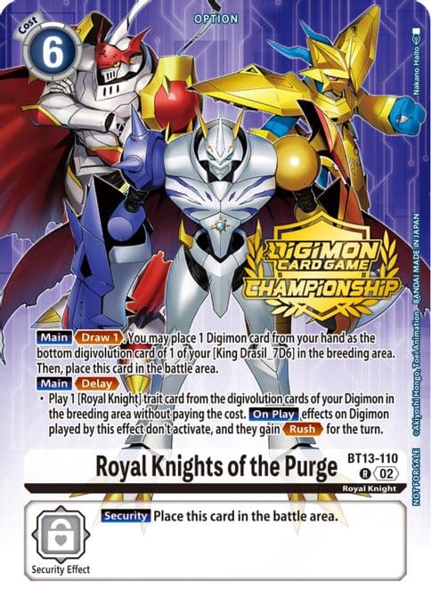 Royal Knights of the Purge (Championship 2023 Tamers Pack)