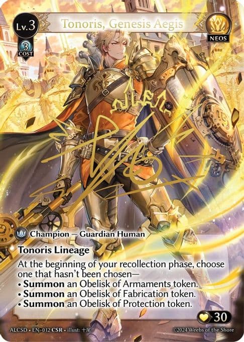 Tonoris, Genesis Aegis (CSR)
