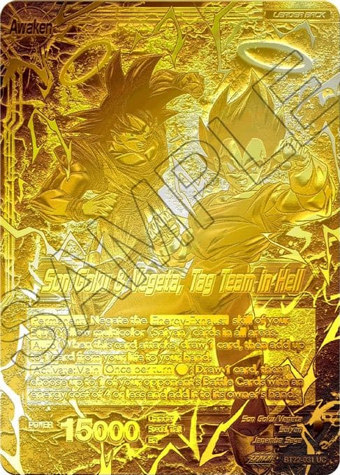 Son Goku // Son Goku & Vegeta, Tag Team in Hell (2023 Championship Finals) (Gold Metal Foil)