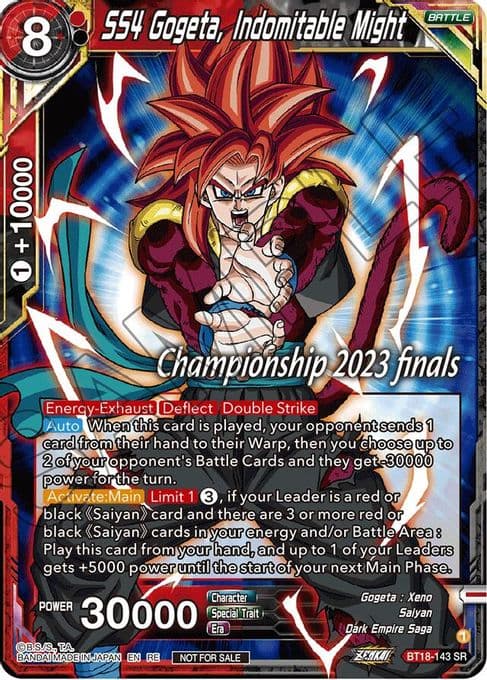 SS4 Gogeta, Indomitable Might (2023 Championship Finals Celebration Pack)