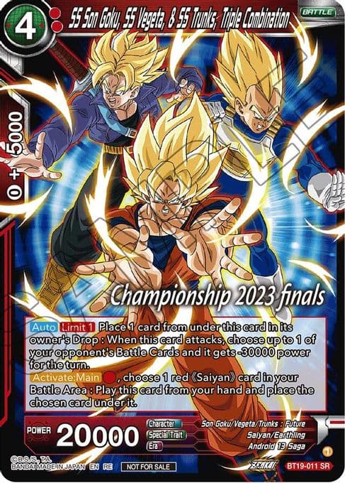 SS Son Goku, SS Vegeta, & SS Trunks, Triple Combination (2023 Championship Finals Celebration Pack)