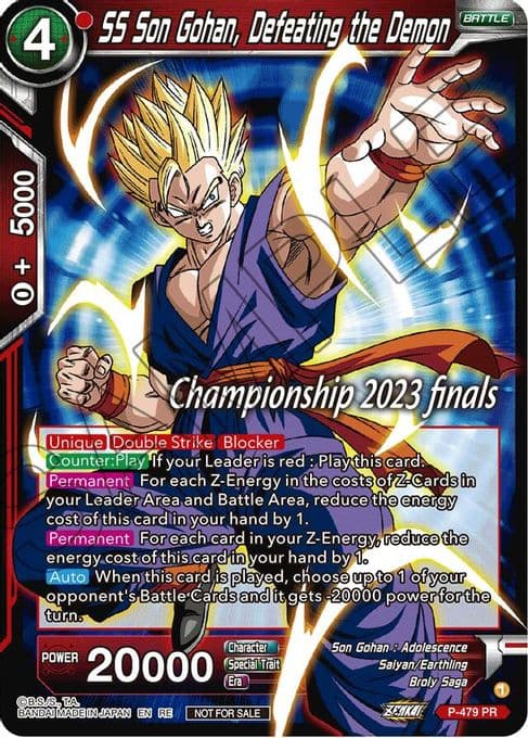 SS Son Gohan, Defeating the Demon (2023 Championship Finals Celebration Pack)