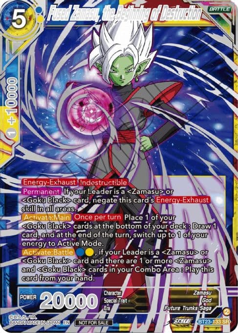 Fused Zamasu, the Beginning of Destruction (Championship 2023 Reward Alternate Art Card Set) (Holo)