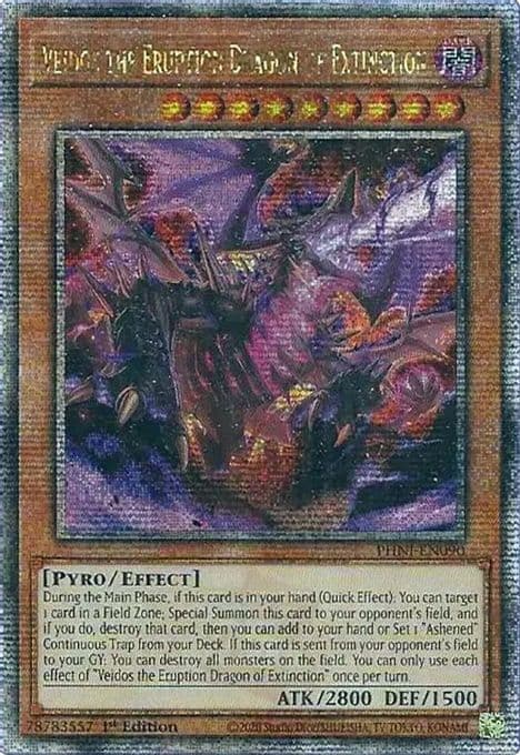 Veidos the Eruption Dragon of Extinction (Quarter Century Secret Rare)