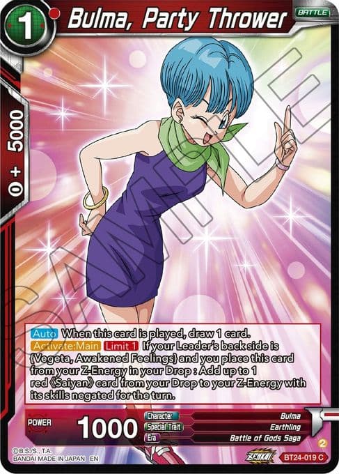 Bulma, Party Thrower