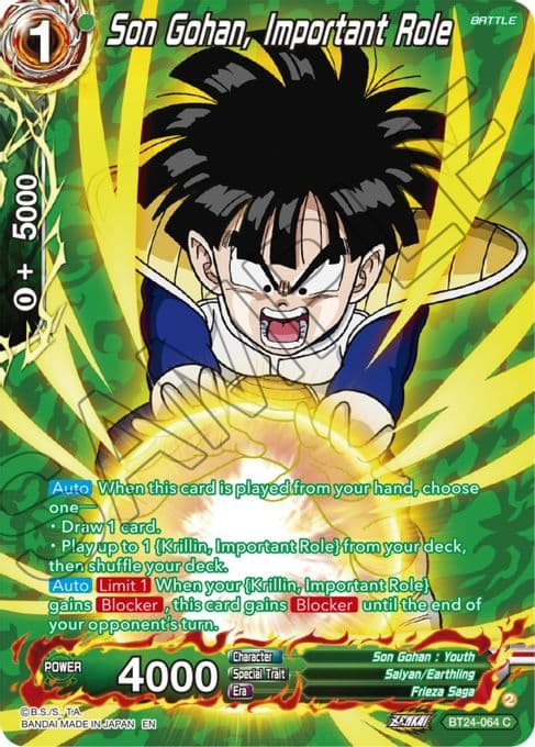 Son Gohan, Important Role (Collector Booster Silver)