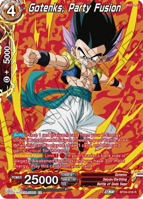 Gotenks, Party Fusion (Collector Booster Silver)