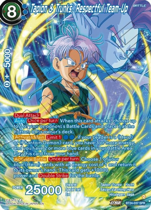 Tapion & Trunks, Respectful Team-Up (SPR)