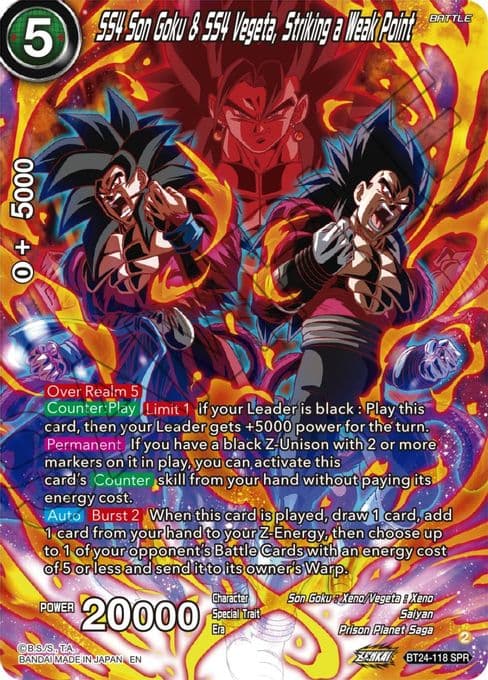 SS4 Son Goku & SS4 Vegeta, Striking a Weak Point (SPR)