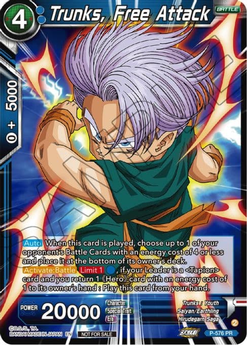Trunks, Free Attack (Zenkai Series Tournament Pack Vol.7)