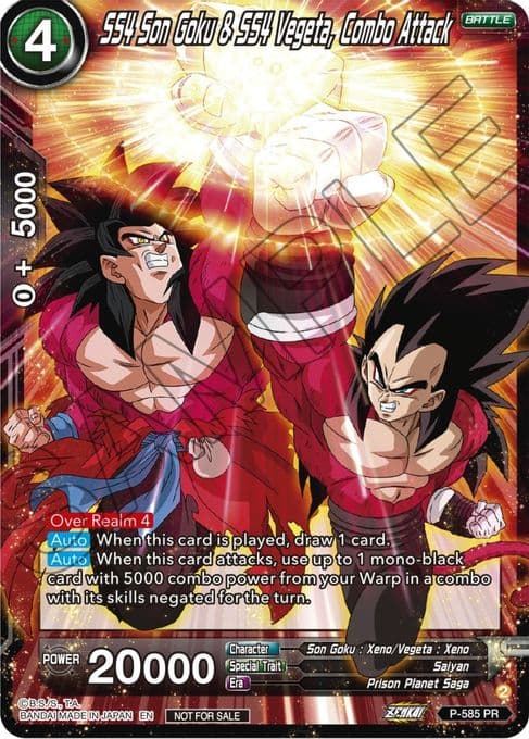 SS4 Son Goku & SS4 Vegeta, Combo Attack (Zenkai Series Tournament Pack Vol.7)