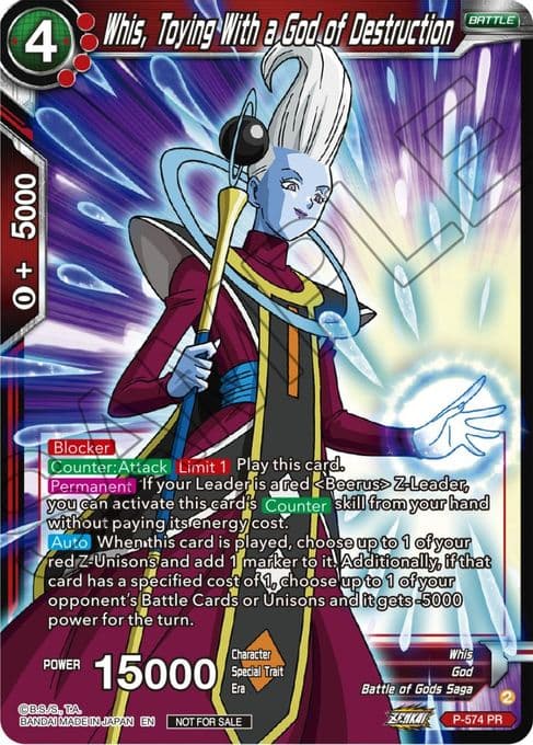 Whis, Toying With a God of Destruction (Zenkai Series Tournament Pack Vol.7)