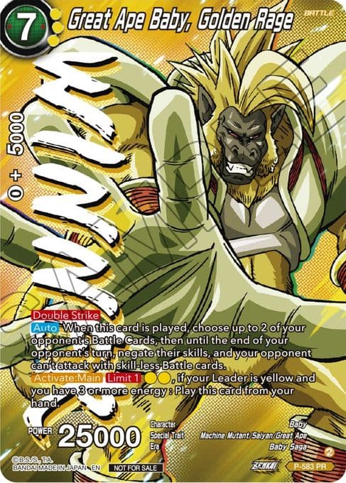 Great Ape Baby, Golden Rage (Zenkai Series Tournament Pack Vol.7) (Winner)