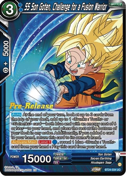 SS Son Goten, Challenge for a Fusion Warrior