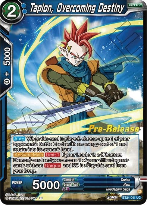 Tapion, Overcoming Destiny