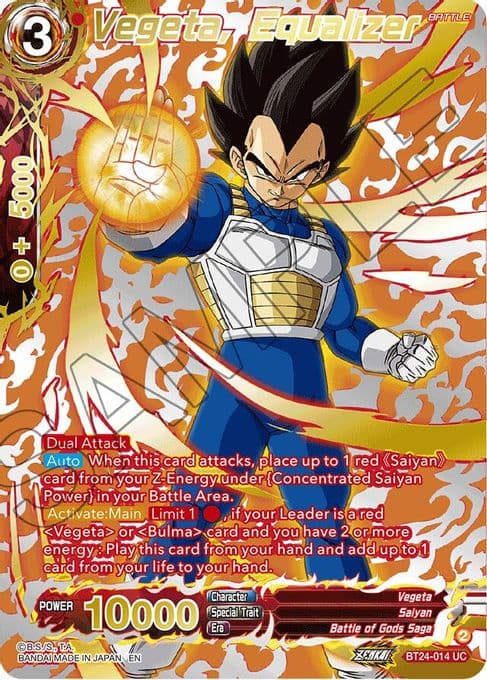 Vegeta, Equalizer (Collector Booster Gold)