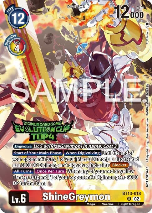 ShineGreymon - BT13-018 (2024 Evolution Cup Top 4)